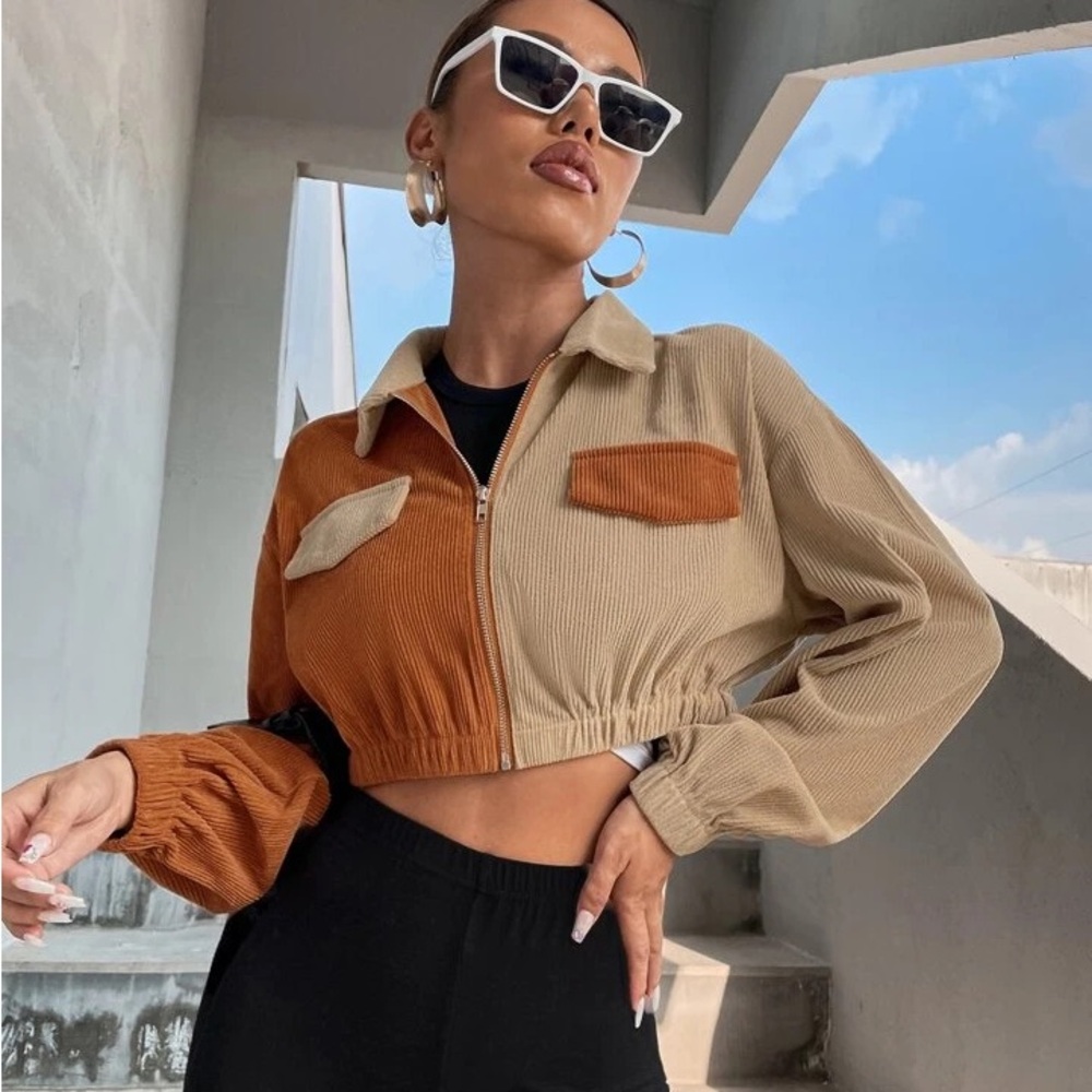 Cropped Corduroy Jacket